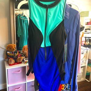 brand new small bathing suit with zipper